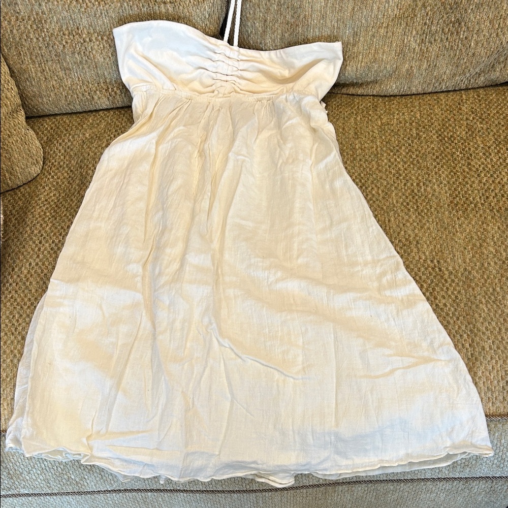 Hard Tail Vanilla Cream Cotton Strapless Top-M